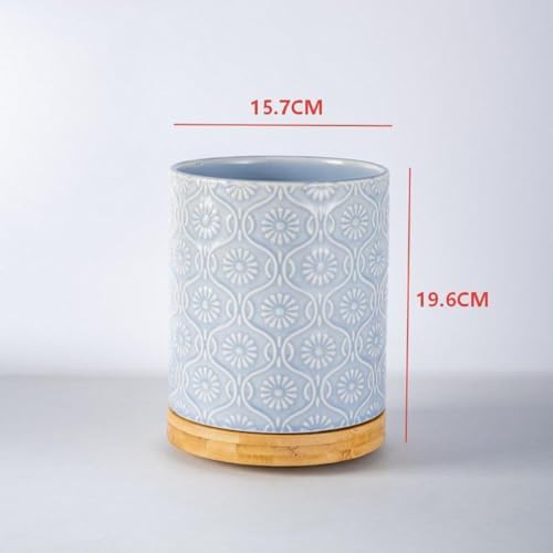 Kitchen utensil holder, 360 ° rotating large capacity ceramic utensil rack, 7...