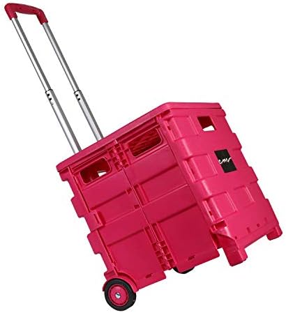 Everything Mary Collapsible Rolling Craft Cart with Lid – Folding Storage Cra...