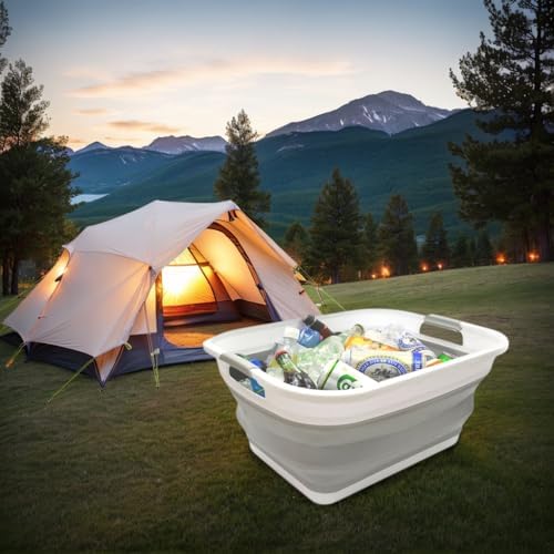 SAMMART 41L (10.8 gallon) Collapsible Plastic Laundry Basket-Foldable Pop Up ...