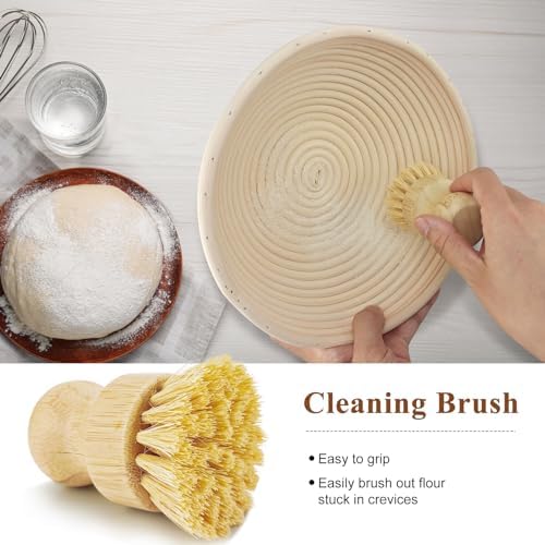 Sourdough Banneton Set of 2, 9-Inch Round & 10-Inch Oval Baskets