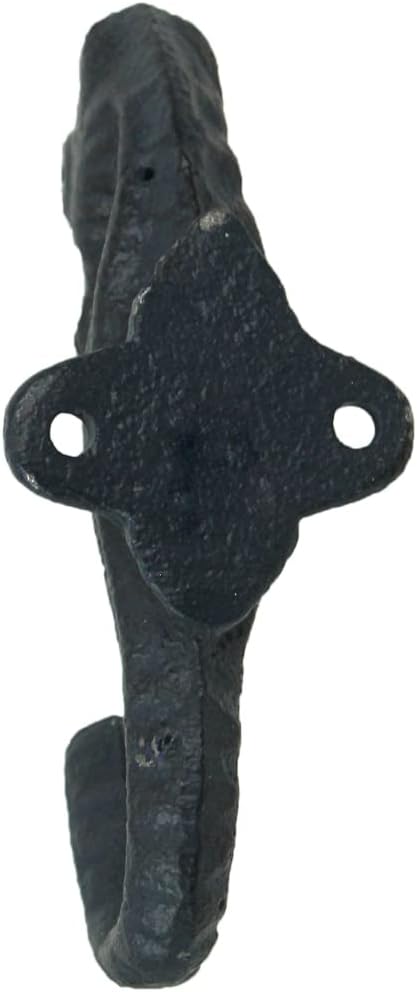 Zeckos Set of 4 Coastal Seahorse Decorative Wall Hooks, 5 Inch Coral Orange