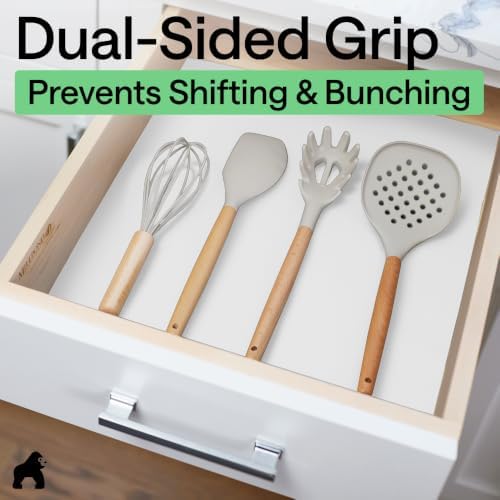 GORILLA GRIP Shelf Liner, Kitchen Drawer Protector, 20x240 White
