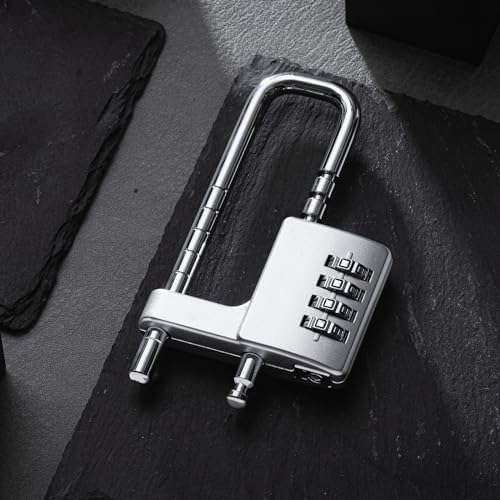 Gisafai 4 Pcs 4 Digit Combination Cabinet Locks, U Shaped 2.51" x 4.6&qu...