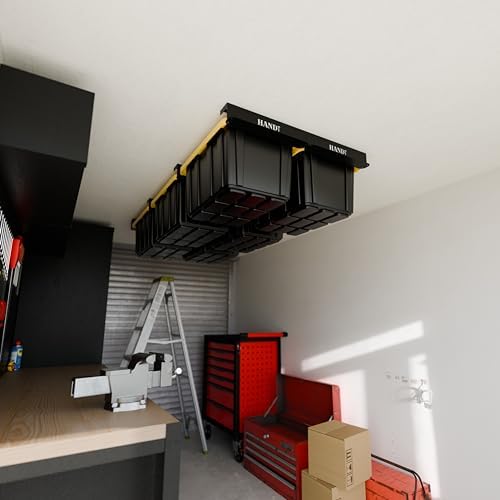 USA Based Overhead Garage Storage Rack, Connectable Heavy Duty Metal Ceiling ...