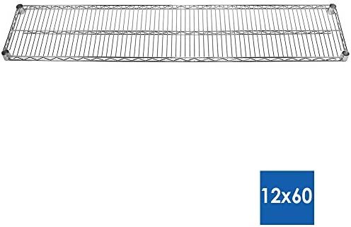 Shelving Inc. 12" d x 60" w x 72" h Chrome Wire Shelving w/ 4 ...