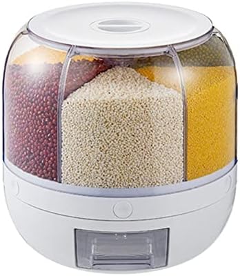 Dry Grain & Rice Storage Container - 12L Separate Rice Bucket Cereal Disp...