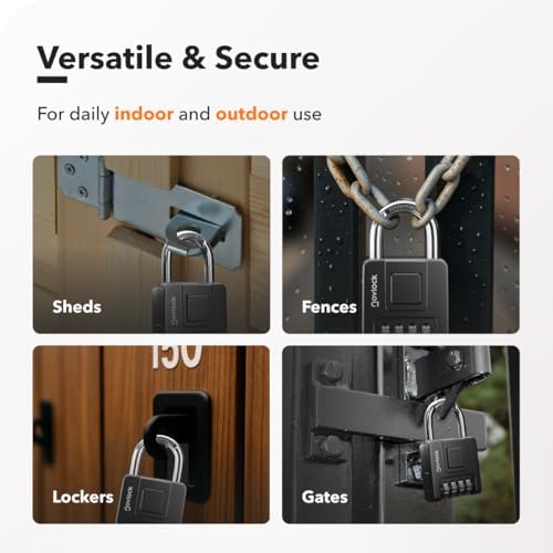 Combination Lock for Outdoor & Indoor, Weatherproof Combo Padlock