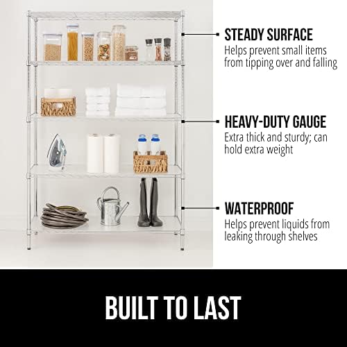 GORILLA GRIP ShelfGuard Wire Shelf Liner, Set of 5, 14x30 Clear