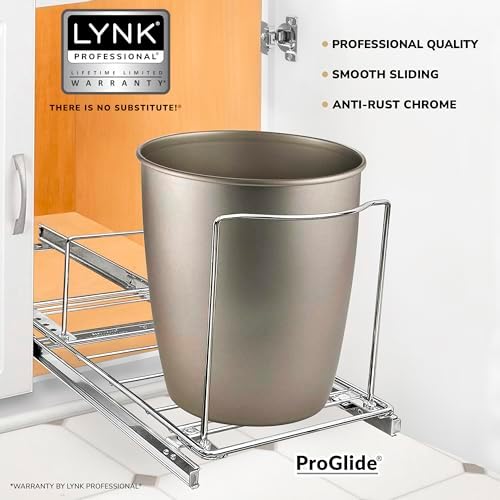 LYNK PROFESSIONAL® Pull-Out Trash Can Drawer – Sliding Organizer for Kitchen ...