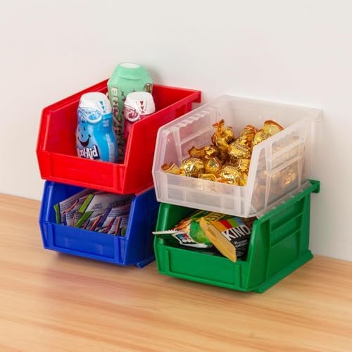 Akro-Mils 30210 AkroBins Plastic Storage Bin Hanging Stacking Containers, (5-...