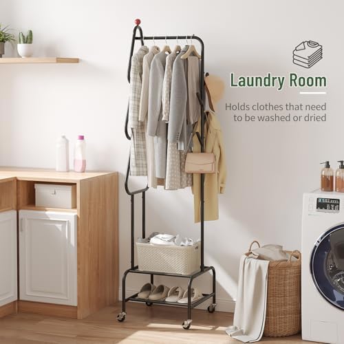 Christmas tree styled Garment Rack for Hanging Clothes with Shelf & Hooks