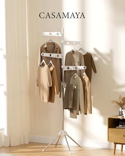 CASAMAYA Clothes Drying Rack Foldable, 70.9 inch Tripod Drying Rack for 35 Pi...