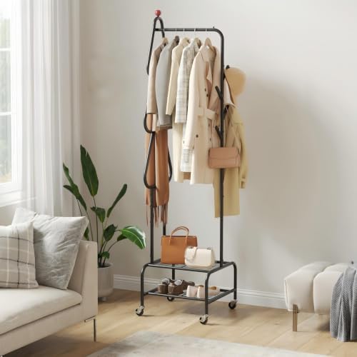 Christmas tree styled Garment Rack for Hanging Clothes with Shelf & Hooks