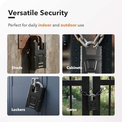 Heavy Duty Outdoor Combination Lock, Padlock with Shrouded Shackle