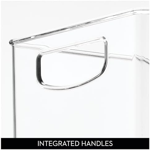 iDesign Stackable Clear Plastic Bin, 4-Pack
