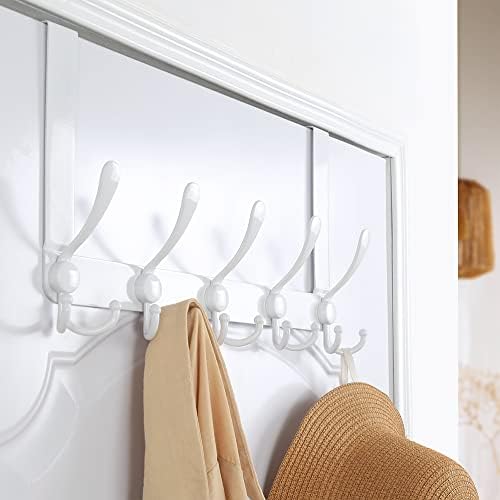 Dseap Over The Door Hook Hanger - Fits 1 3/8" to 1 3/4" Standard Do...