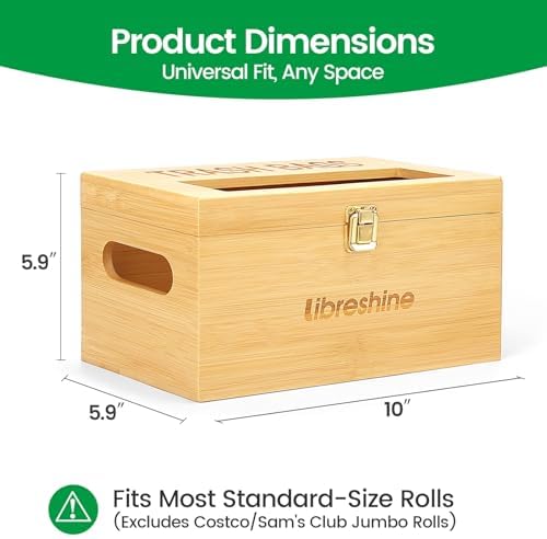 Libreshine Bamboo Trash Bag Holder, Freestanding or Wall-Mounted Organizer