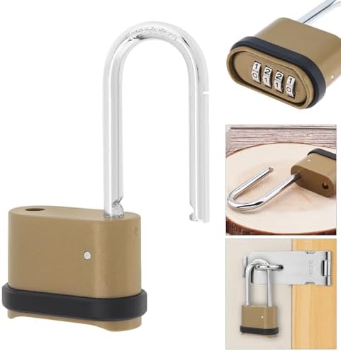 4 Digit Combination Lock, 4 Pack Heavy Duty Combination Padlock with 2.5 Inch...