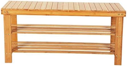 3 Tier Shoe Rack with Bench, Premium Bamboo Shoe Storage Shelf or Shoe Rack B...