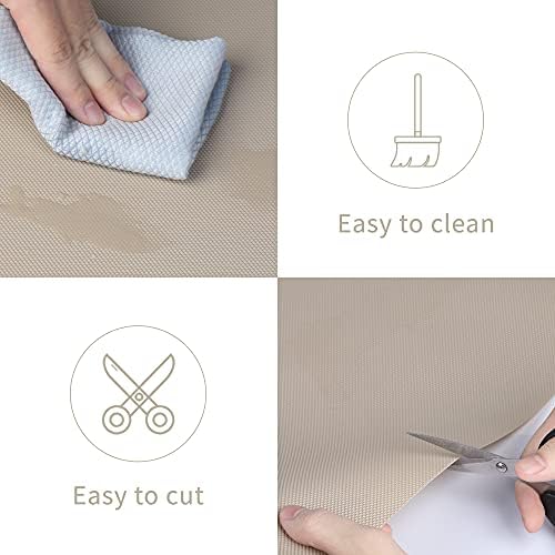 Kitchen Shelf Liner Drawer Liners, Non-Adhesive Refrigerator Liners Waterproo...