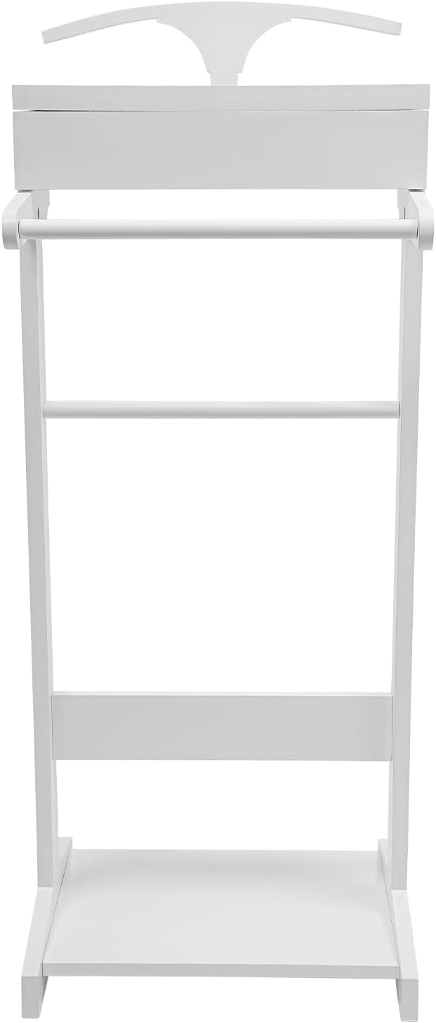 Valet Stand for Man & Women, Wood Suit Rack Suit Valet Stand with Top Tray