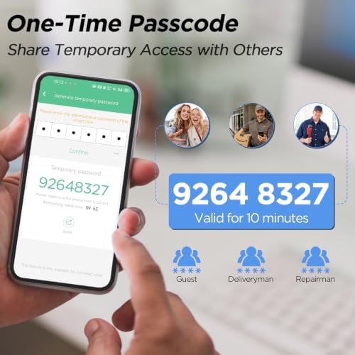 Heavy Duty Smart Padlock,Outdoor Combination Padlock with Key Code RFID