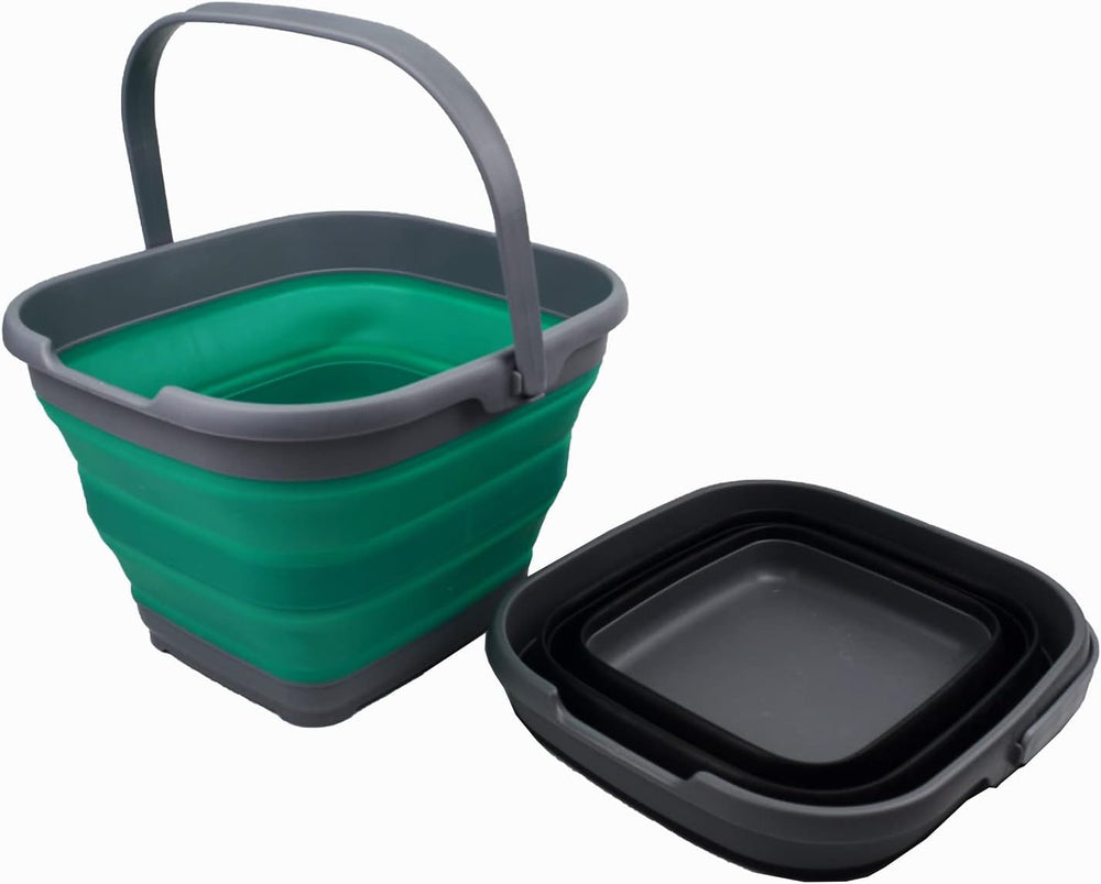 SAMMART 10L (2.6 Gallon) Set of 2 Collapsible Rectangular Handy Basket/Bucket...