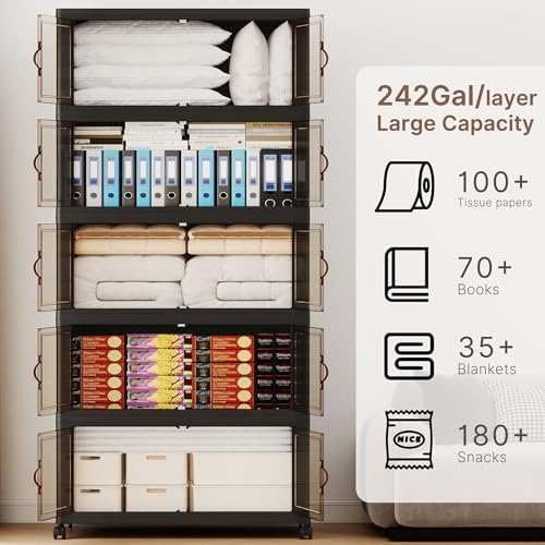 1120QT Extra Large Stackable Storage Bins with Lids & Wheels