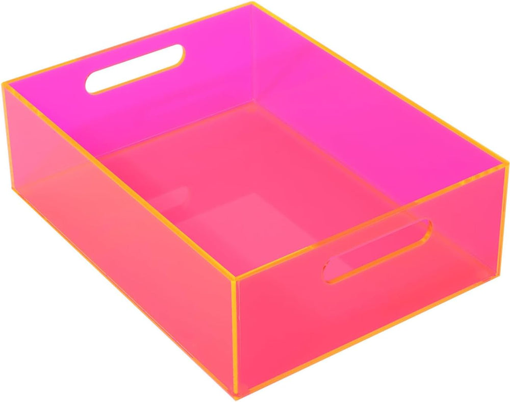 Large Storage Bin Acrylic Pantry Storage Container with Handles Kitchen Organ...