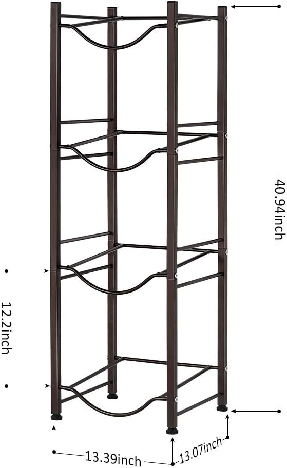 5 Gallon Water Bottle Holder Water Jug Rack Water Bottle Storage 4-Tier Water...