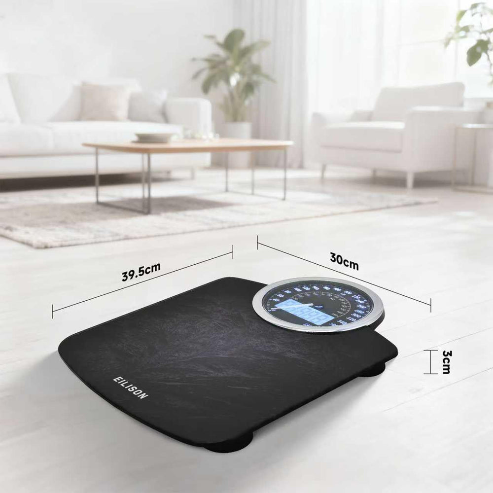 2-in-1 Digital & Analog Bathroom Scale, 400 lbs, Large Display
