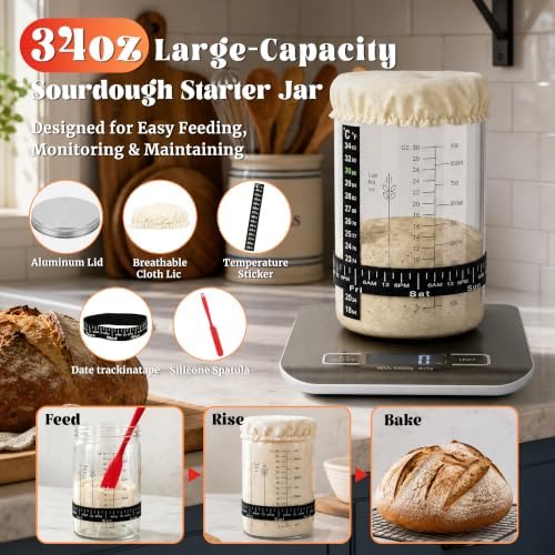 Sourdough Starter Kit with Dutch Oven - Complete Bread Baking Supplies Kit
