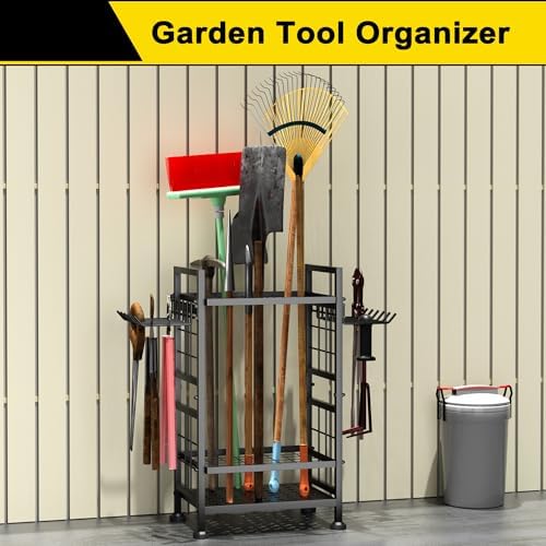 3 Tier Garden Tool Organizer, Garage Storage and Organization, Metal Yard Too...