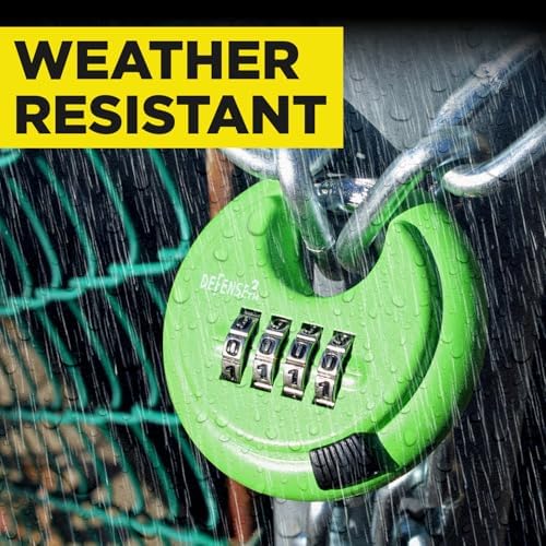 Heavy Duty Green Combination Disc Lock, 6 Pack, Self Storage, Outdoor, Keyles...