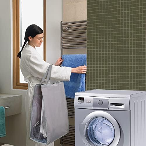FENTEC Hanging Laundry Hamper，2 Pack Grey Hanging Laundry Basket