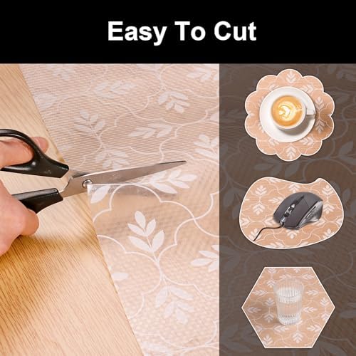Cooyes Shelf Liners for Kitchen Cabinets Waterproof Kitchen Cupboard Mats