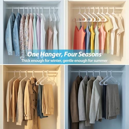 Heavy Duty Plastic Hangers – Super Thick & Reinforced with 20lb Capacity ...