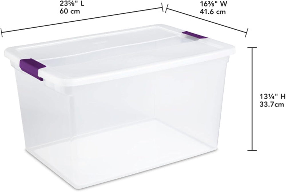 Sterilite ClearView Latch Boxes Set, 66 Quart 6-Pack and 6 Quart 12-Pack