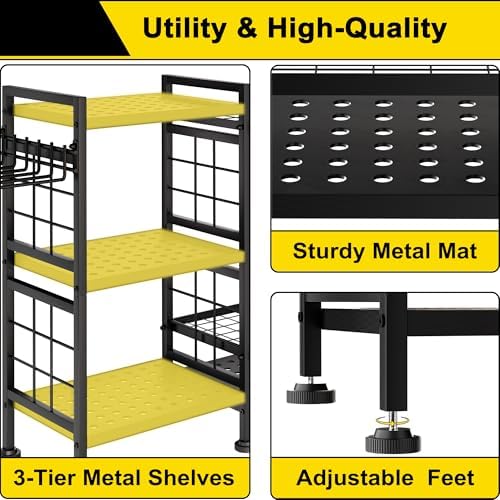 GIOTORENT 6 Tier Garden Tool Organizer, Garage Storage and Organization, Meta...