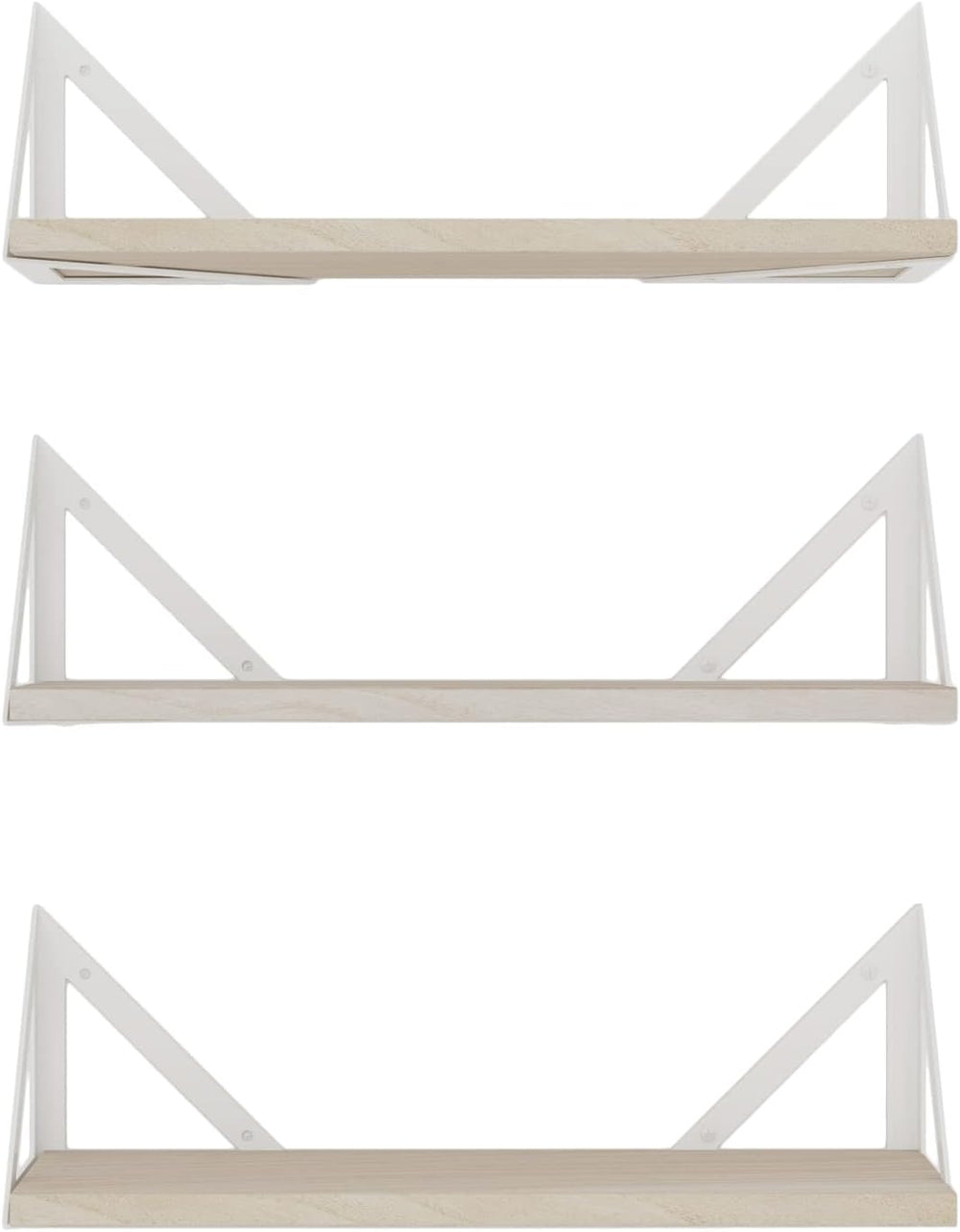 Wallniture Minori Floating Shelves for Wall Storage, Floating Bookshelf Set o...