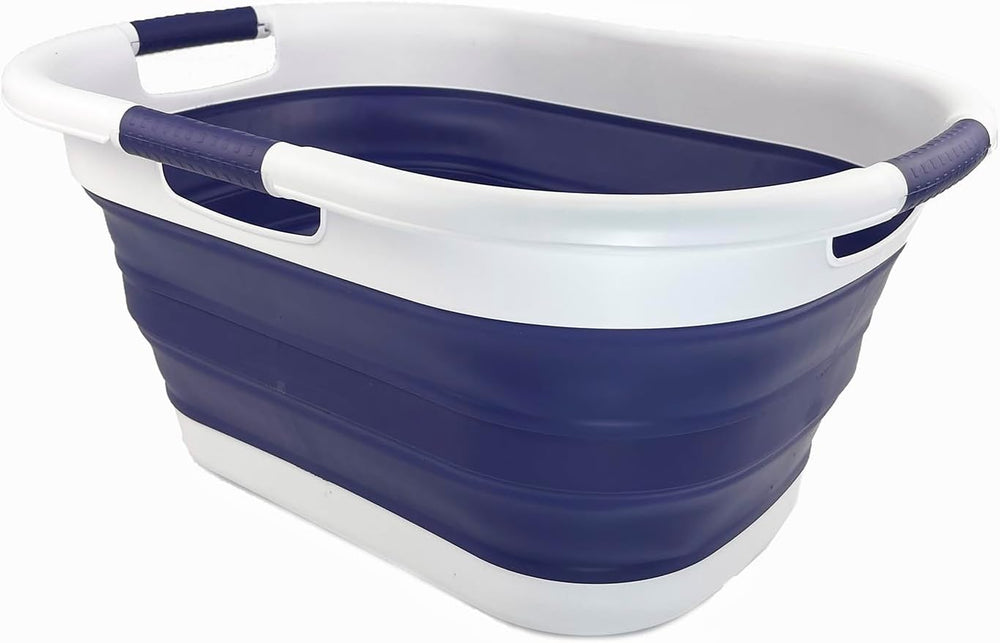 SAMMART 40L (10.5 gallon) Collapsible Plastic Laundry Basket - Foldable Pop U...