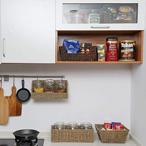 StorageWorks Woven Wall Baskets for Storage, Hanging Baskets for Organizing