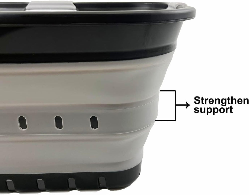 SAMMART 42L (11 gallon) Collapsible Plastic Laundry Basket - Foldable Pop Up ...