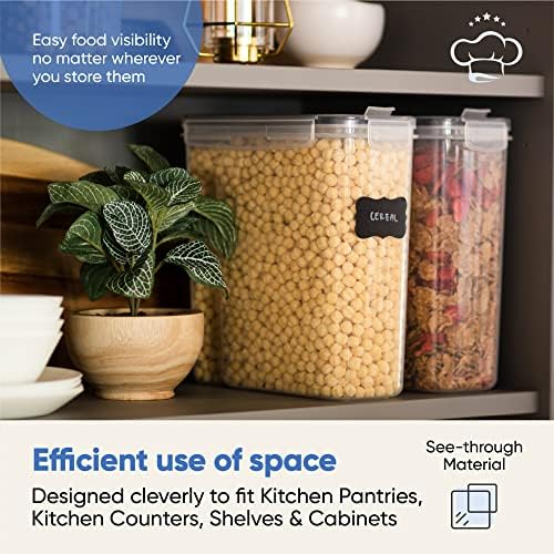 Set of Storage Box - Lunch Box, 8 Labels, Set of Spoons and Marker, Flour Box...