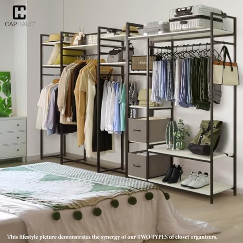 CAPHAUS 979lbs Capacity Garment Rack for Hanging Clothes, Heavy Duty Open War...