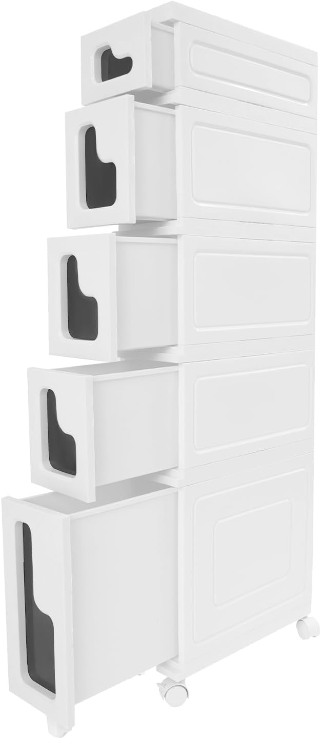 Storage Cabinet for Small Spaces, Over The Toilet Cabinet for Skinny Bathroom...
