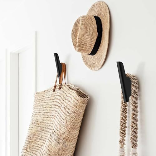 Wood Wall Hooks 4 Pack Coat Hooks Wall Mount, Towel Hooks for Bathrooms