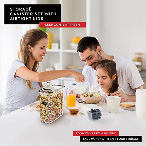 DWËLLZA KITCHEN EXTRA LARGE Cereal Containers Storage (6.3L / 213OZ) Set of 2...