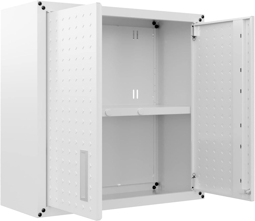 Manhattan Comfort Fortress 30" Floating Textured Metal Garage Cabinet wi...