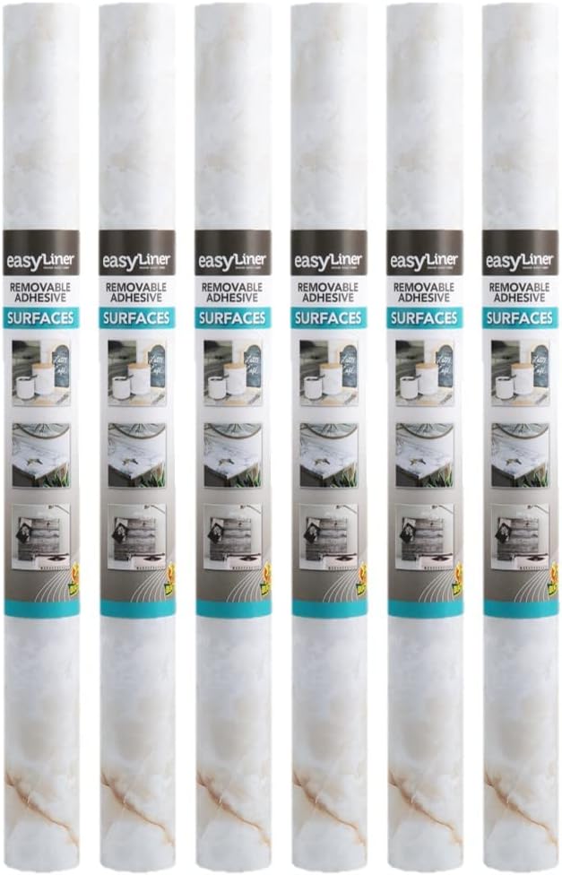 EasyLiner Adhesive Shelf Liner for Cabinets & Cupboards - Easy-to-Install...
